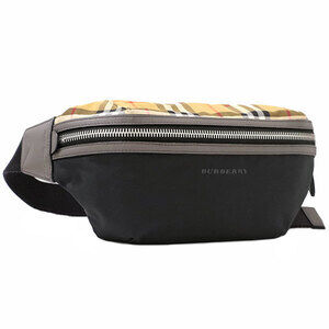 Burberry Waist Bag Body Belt Crossbody BagNylonBlackNova CheckMens